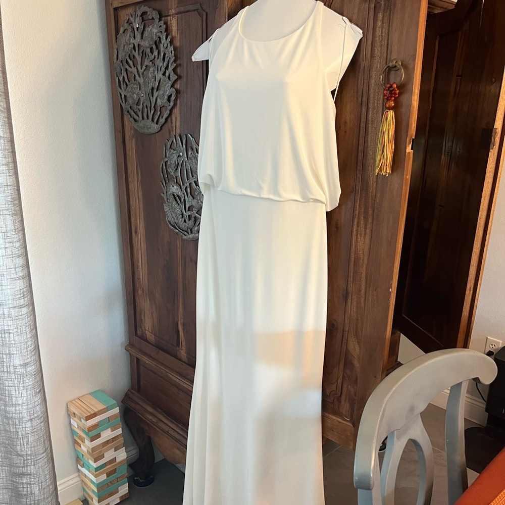 Worn once! Long off white formal gown.